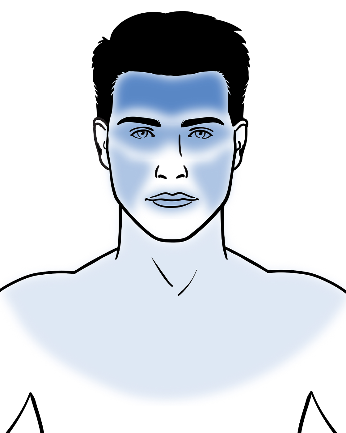 Cosmetic Dermatology Base Facial Image for Treatment Areas